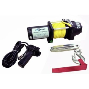 Лебедка электрическая ATV и SUV СТОКРАТ QX 6.0 LS, 12V, 2.1 h.p. с синтетическим тросом и удлиненным стальным барабаном