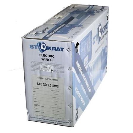 Лебедка электрическая автомобильная СТОКРАТ SD 9.5 SW, 12V, 5.7 л.с. с синтетическим тросом