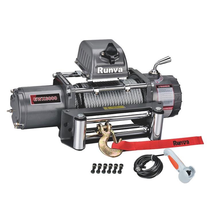 Лебёдка электрическая 12V Runva 6000 lbs 2500 кг