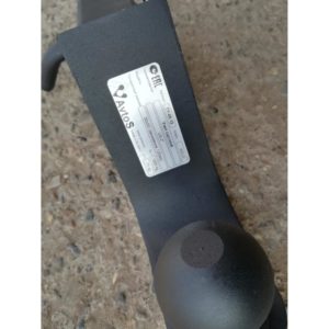 Переходник фаркопа в квадрат 50x50 с занижением 120 мм. (шар черный 50мм.)