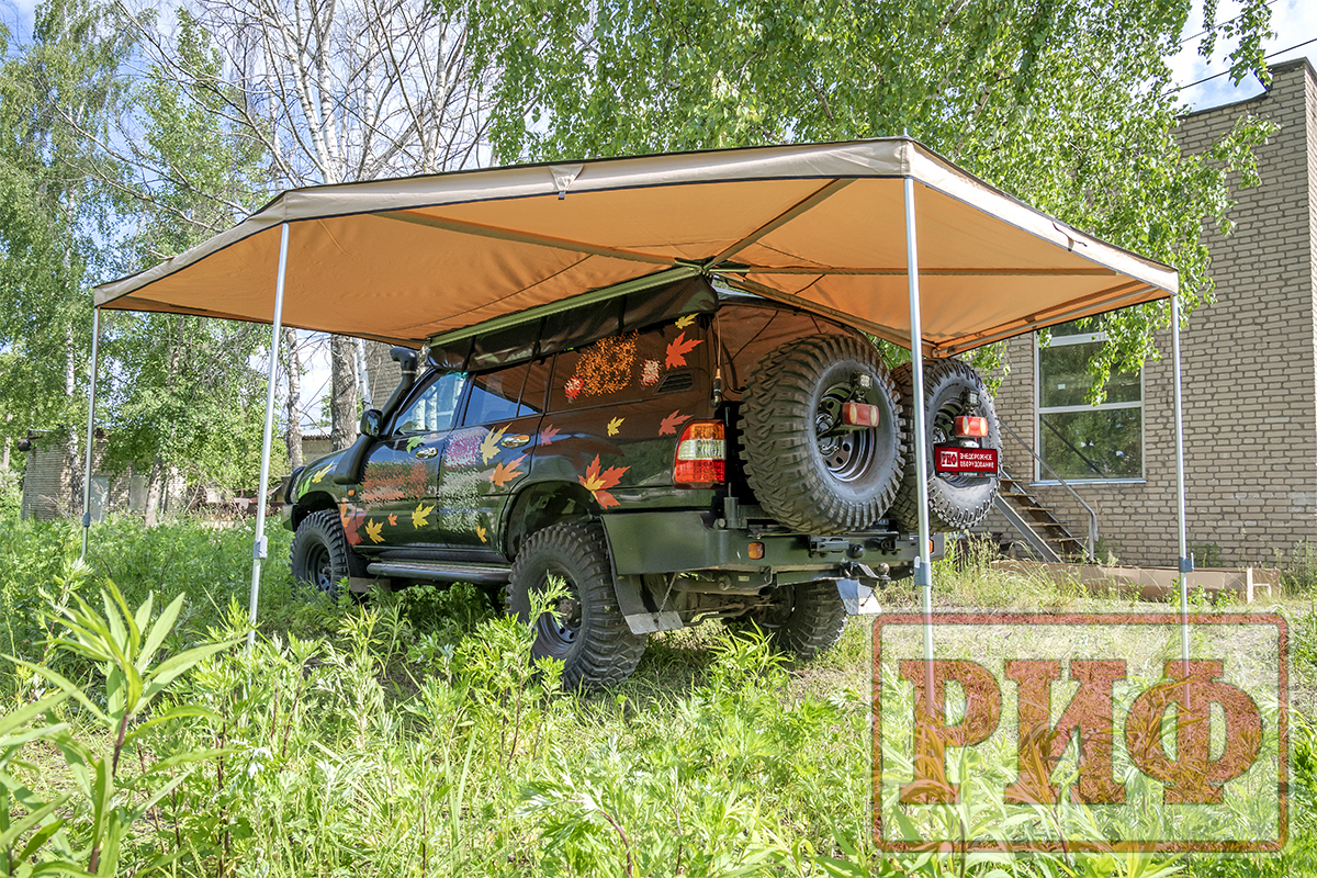 Маркиза автомобильная РИФ комбинированная (прямоугольная с веерной частью) 2,5х2,0 м (левая) — изображение 22