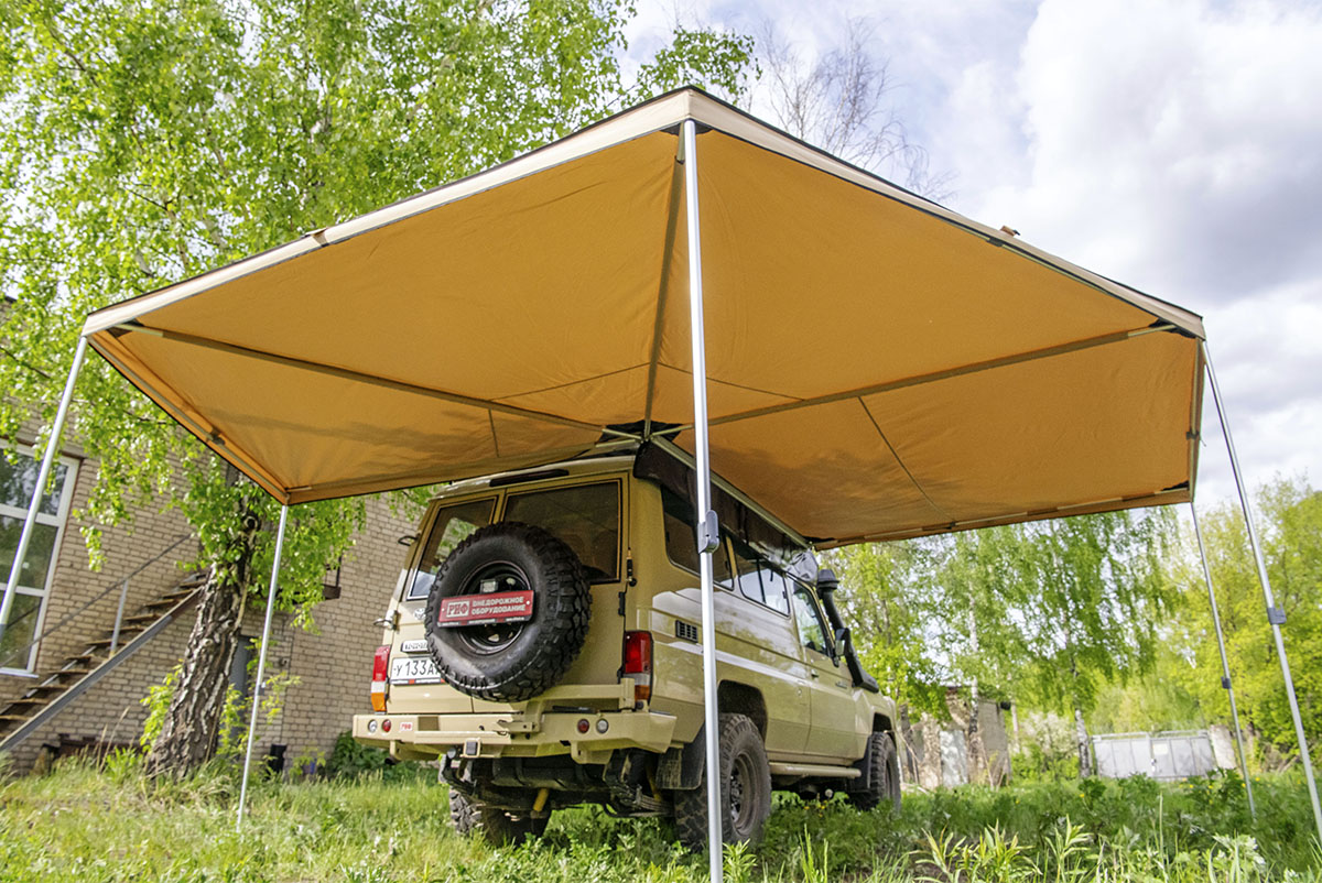 Маркиза автомобильная РИФ комбинированная (прямоугольная с веерной частью) 2,5 м (правая) — изображение 4