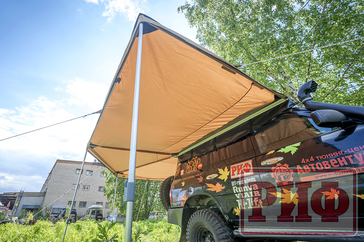 Маркиза автомобильная РИФ комбинированная (прямоугольная с веерной частью) 2,5х2,0 м (правая) — изображение 8