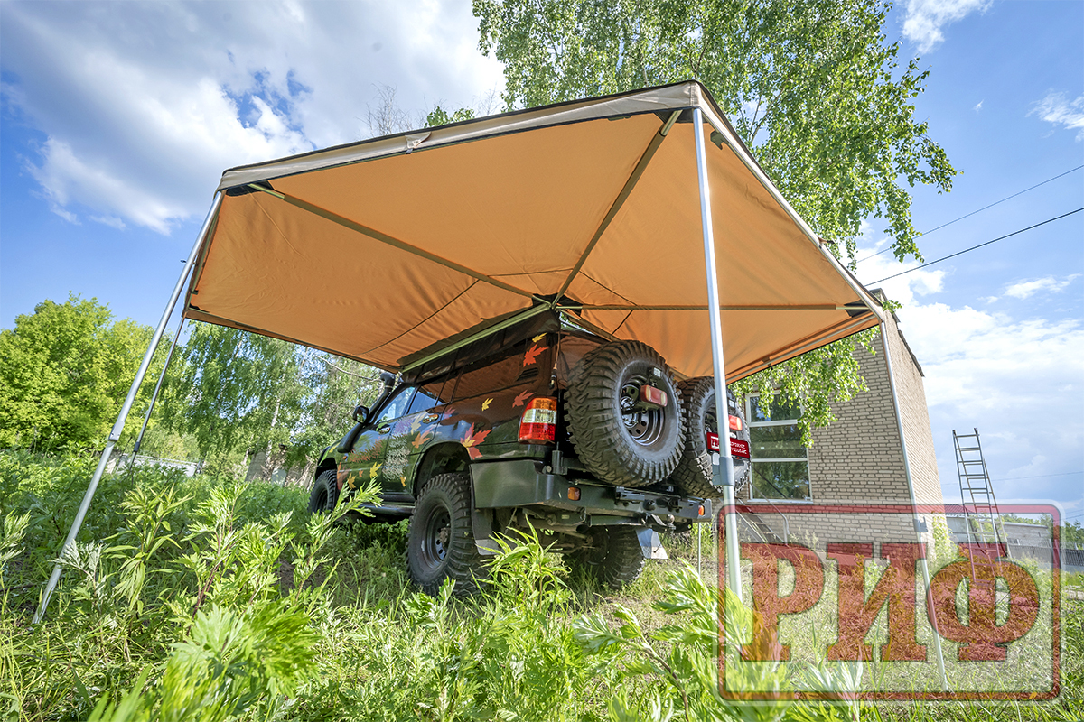 Маркиза автомобильная РИФ комбинированная (прямоугольная с веерной частью) 2,5х2,0 м (левая) — изображение 12