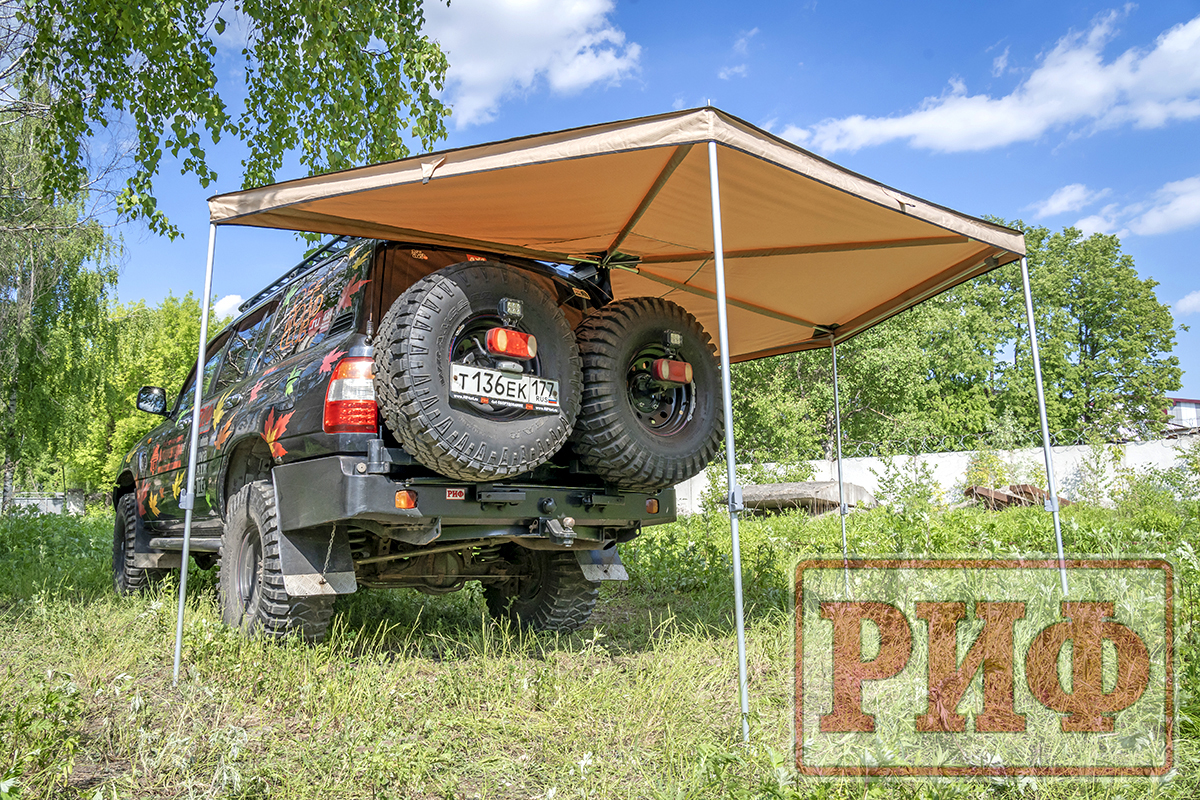 Маркиза автомобильная РИФ комбинированная (прямоугольная с веерной частью) 2,5х2,0 м (правая) — изображение 9