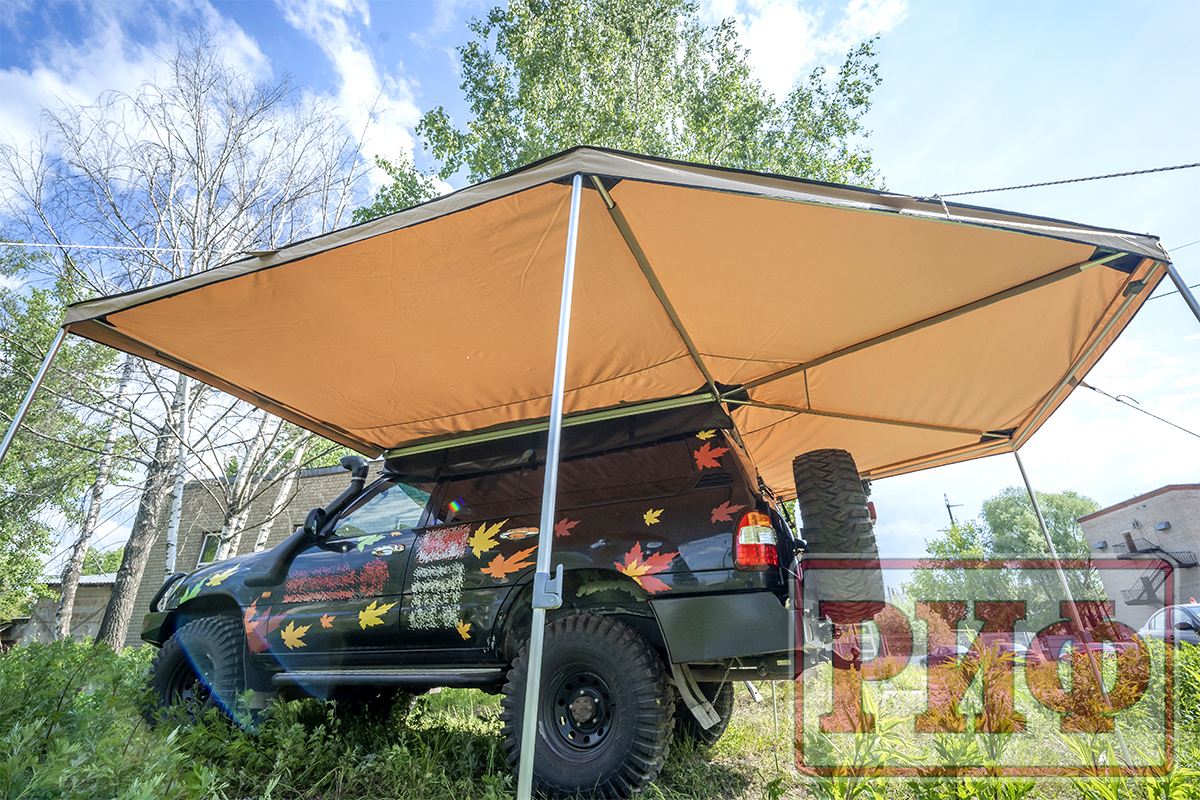 Маркиза автомобильная РИФ комбинированная (прямоугольная с веерной частью) 2,5х2,0 м (левая) — изображение 14