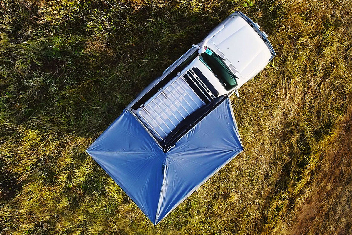 Маркиза автомобильная РИФ веерная, безопорная 2х2,3 м (правая) — изображение 15