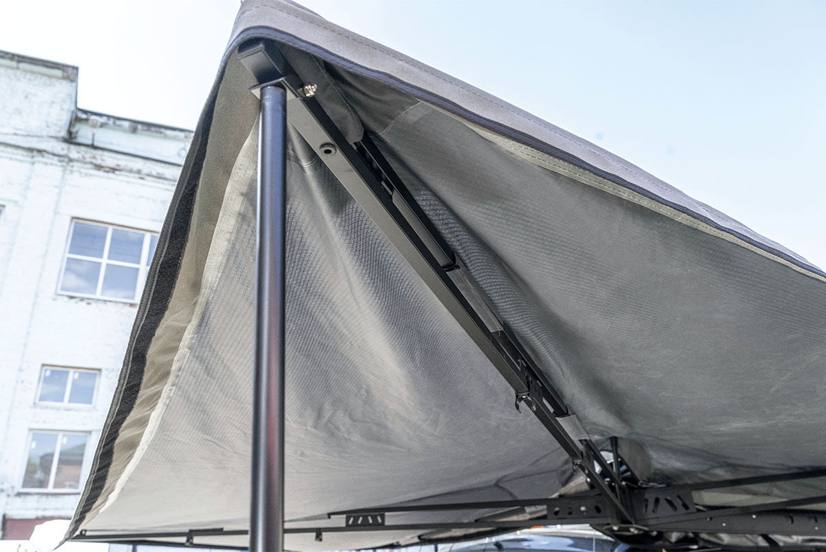 Маркиза автомобильная РИФ веерная, безопорная 2х2,3 м (правая) — изображение 3