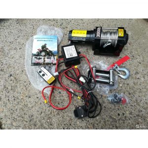 Лебедка электрическая 12V ATV Electric Winch 3000lbs / 1361 кг (стальной трос)