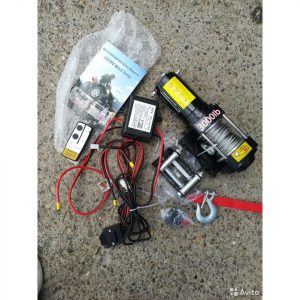 Лебедка электрическая 12V ATV Electric Winch 3000lbs / 1361 кг (стальной трос)