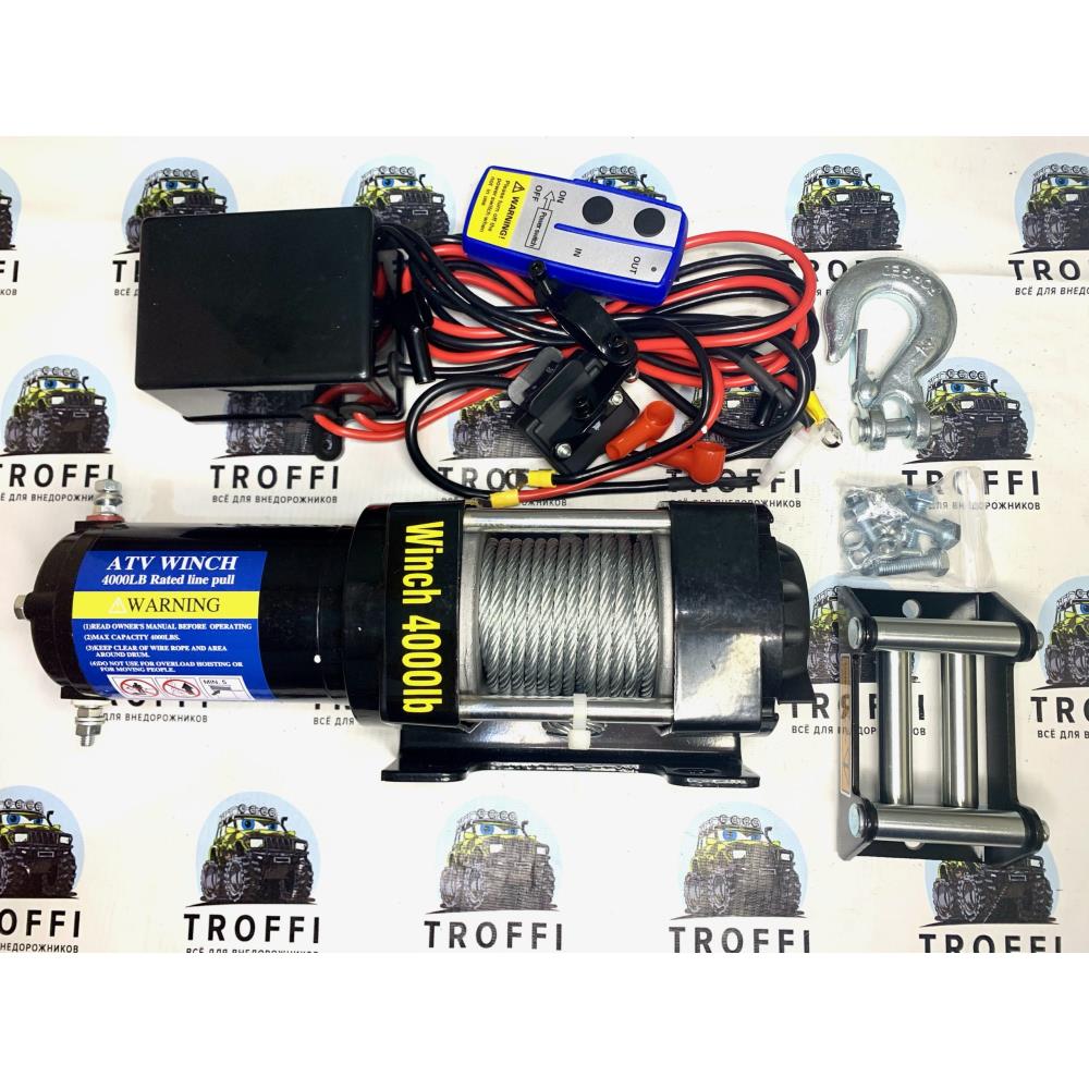 Лебедка электрическая Electric Winch 4000 lbs/1814 кг ATV синтетика