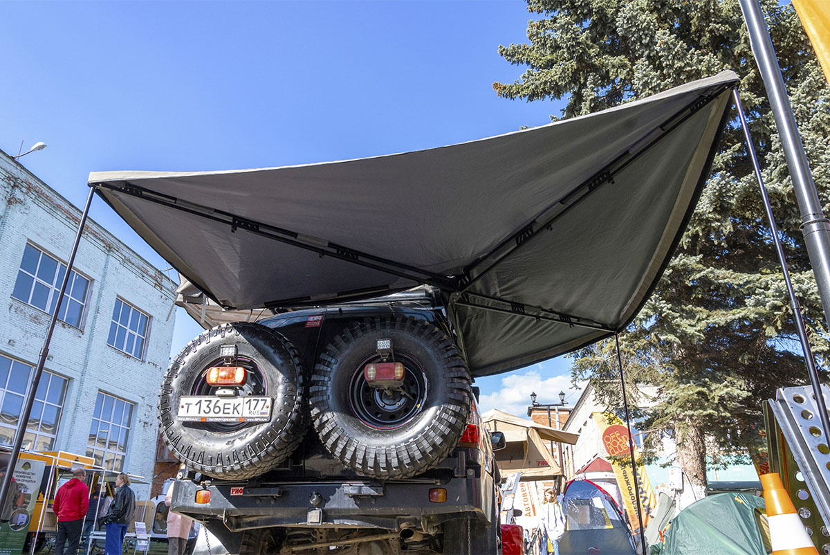 Маркиза автомобильная РИФ веерная, безопорная 2х2,3 м (правая) — изображение 4