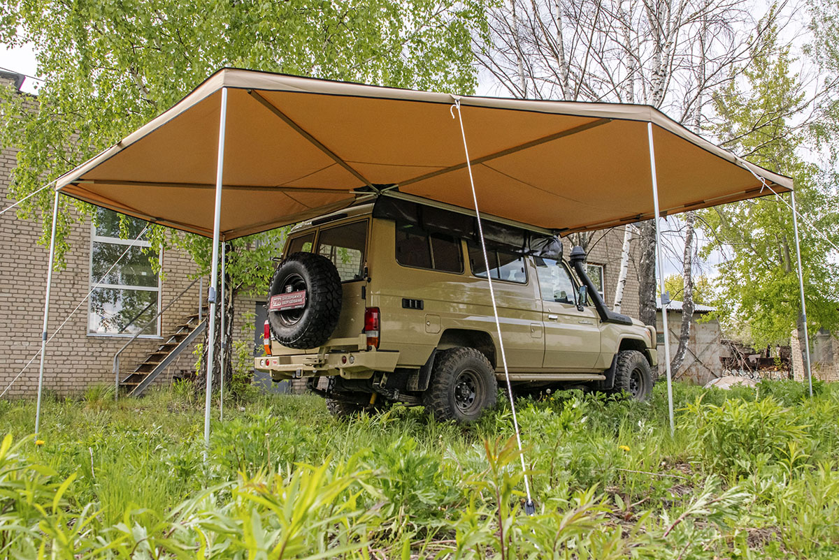 Маркиза автомобильная РИФ комбинированная (прямоугольная с веерной частью) 2,5 м (правая) — изображение 12