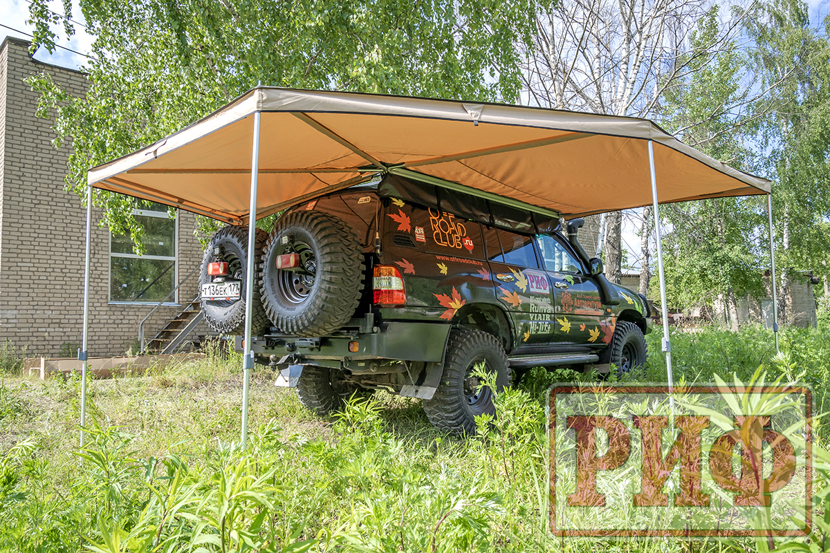 Маркиза автомобильная РИФ комбинированная (прямоугольная с веерной частью) 2,5х2,0 м (правая) — изображение 20