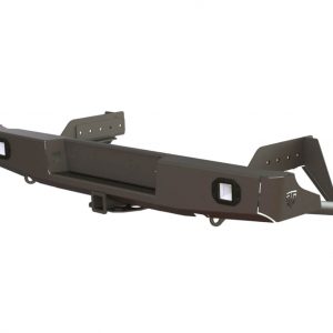 Бампер силовой задний STC Isuzu D-Max 2020+ с квадратом под фаркоп и фарами заднего хода/ПТФ