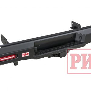 Бампер РИФ силовой задний Isuzu D-MAX (2012-2021) с квадратом под фаркоп и фонарями, стандарт
